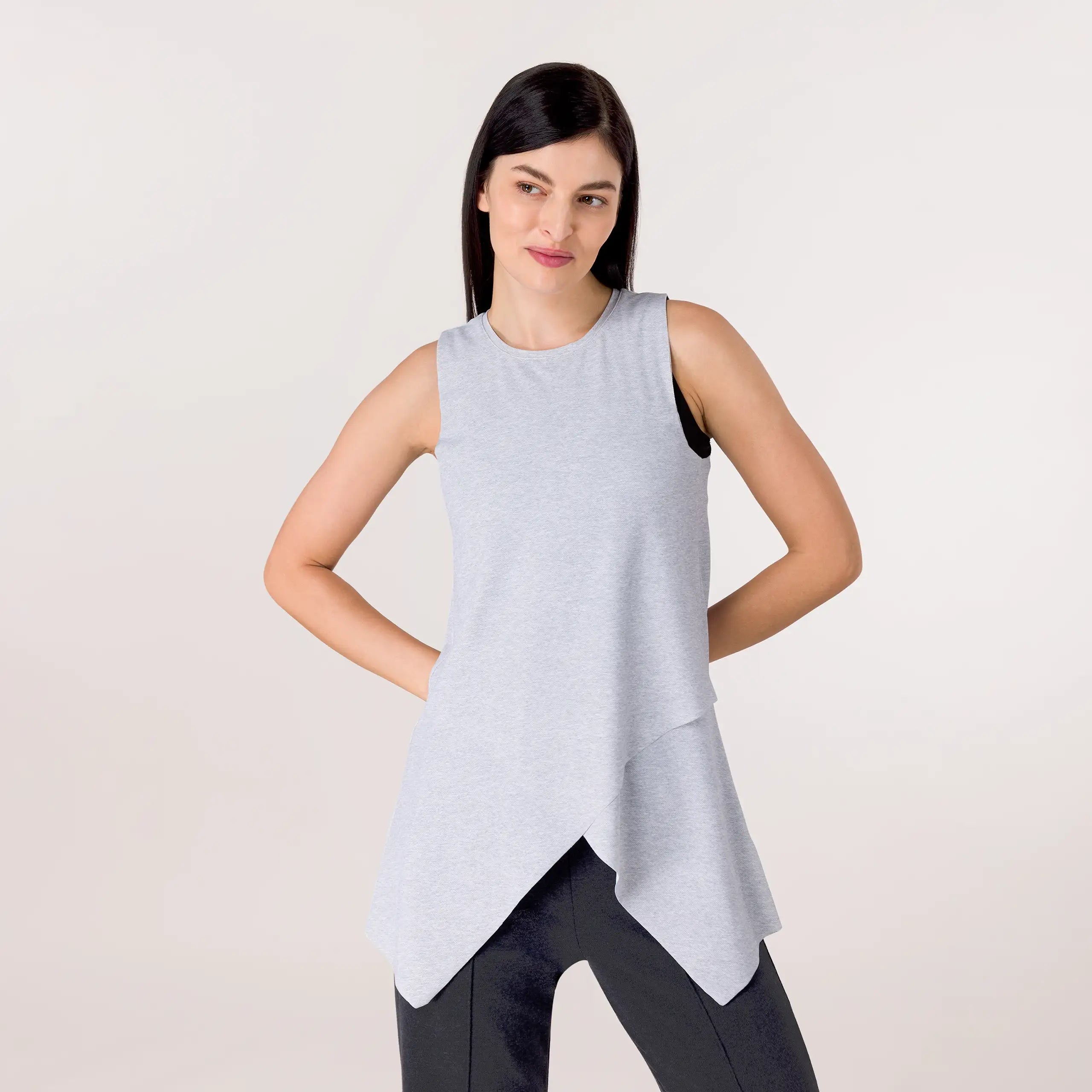 Twirl Studio Top - CORE HEATHER GREY