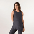 A charcoal inner beat dance tank top from the Kayanee Dance Fit collection - تانك توب رصاصي مصمم للرقص من مجموعة كياني دانس فيت 
