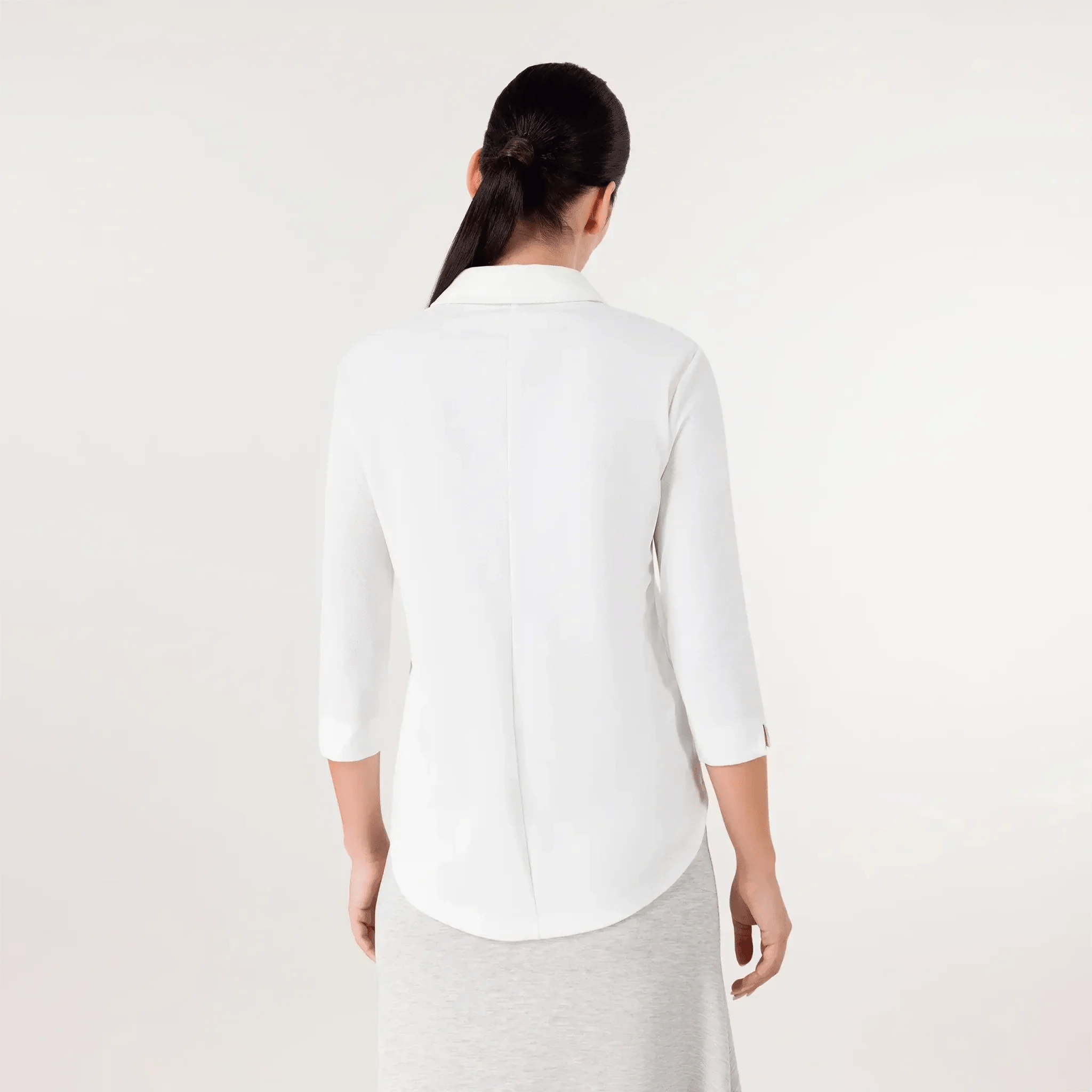 Half-Zip Polo Top - SEASONAL WHITE
