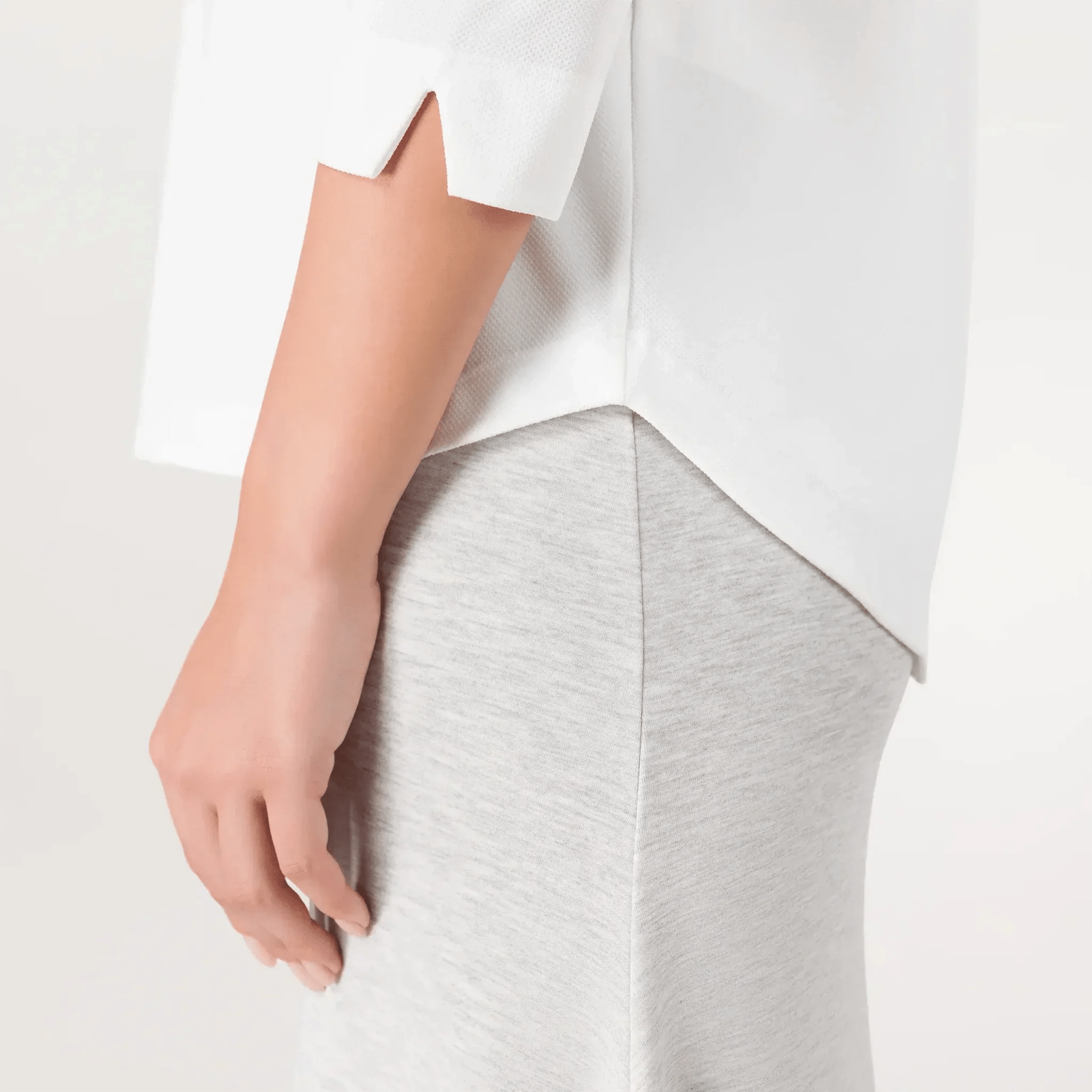 Half-Zip Polo Top - SEASONAL WHITE
