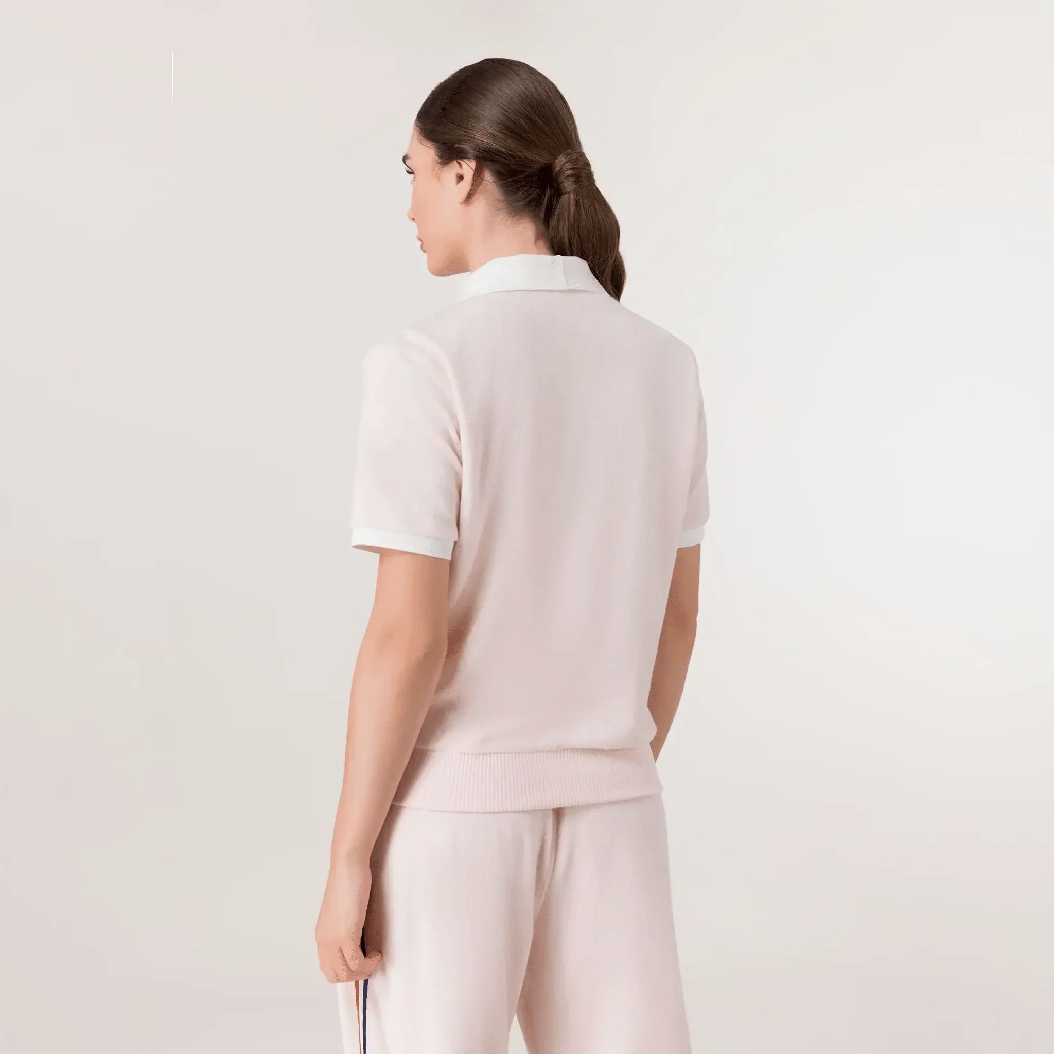 Velour Polo Top - SEASONAL PINK