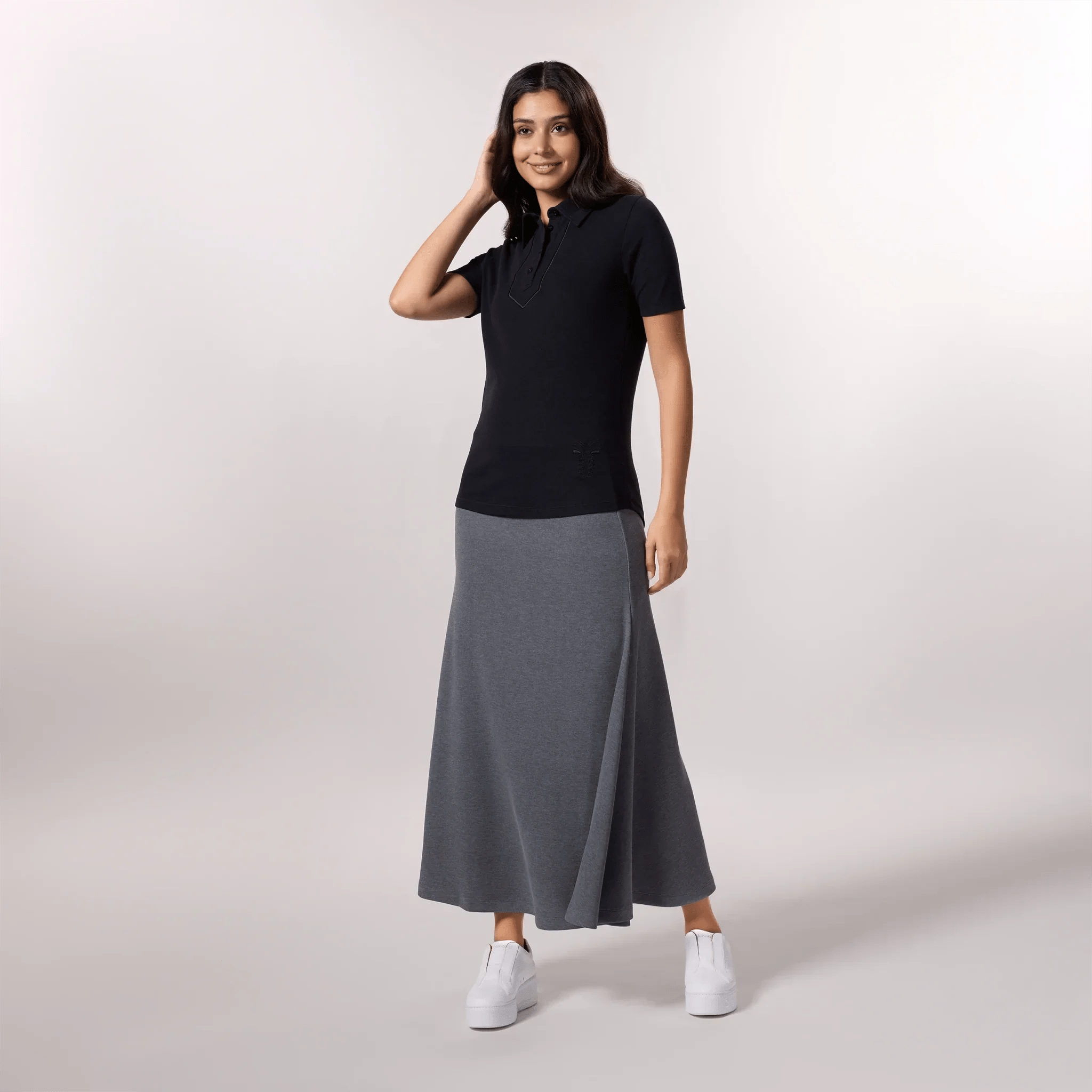 Polo Top - SEASONAL BLACK