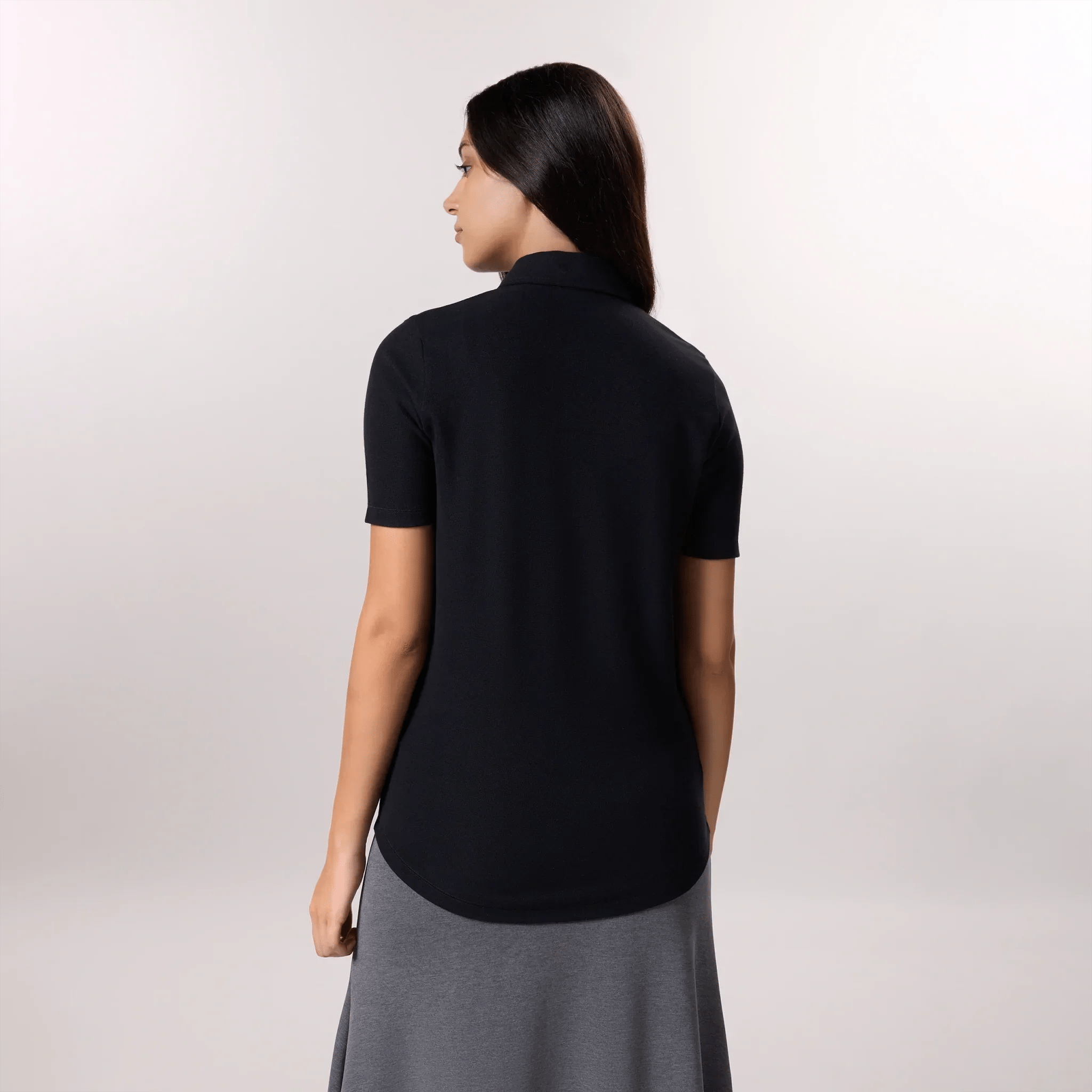 Polo Top - SEASONAL BLACK