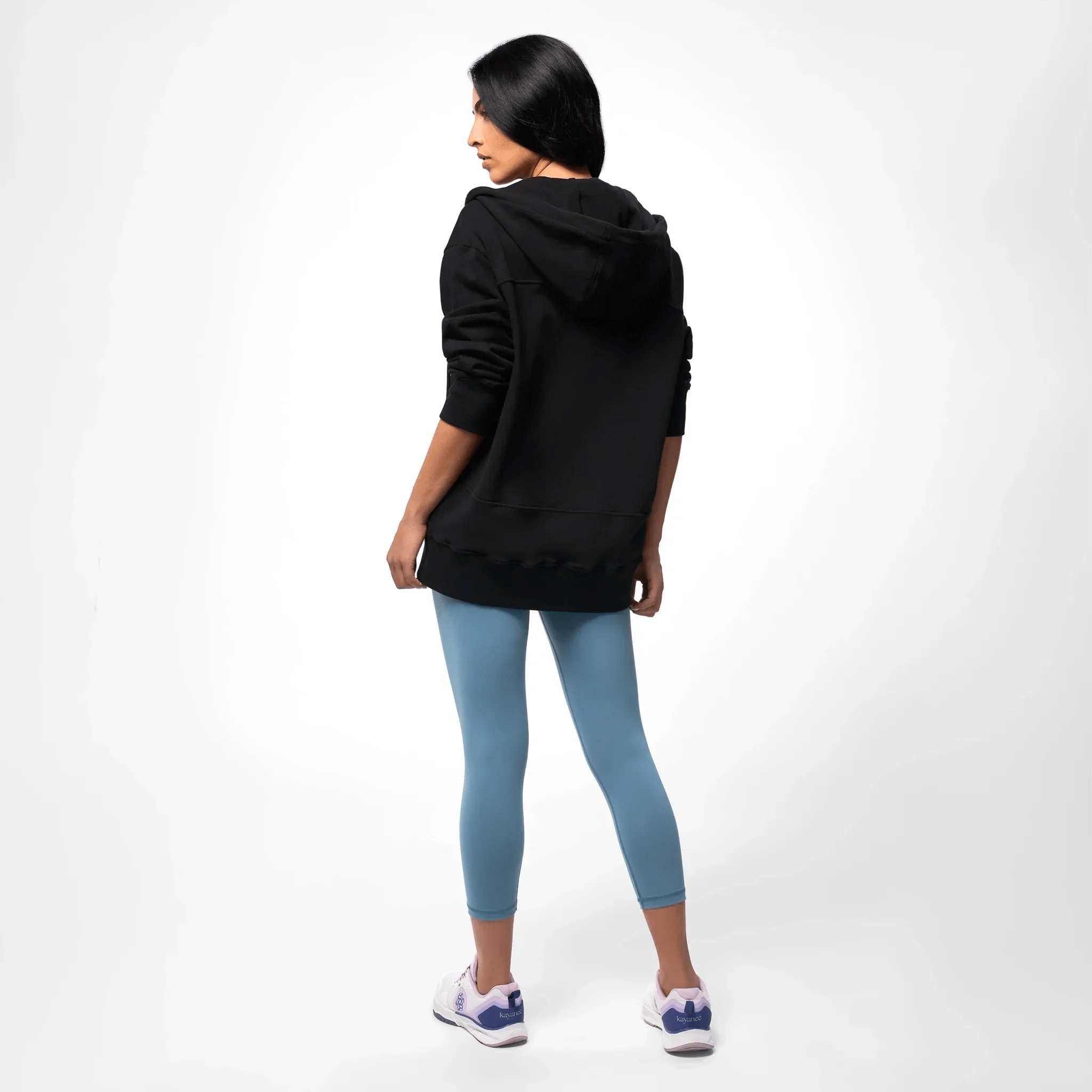 Zip Front Hoodie - SEASONAL BLACK