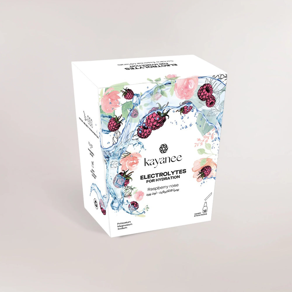 Electrolytes raspberry powder rose box - علبة بودرة إلكتروليت بنكهة التوت والورد
